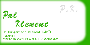 pal klement business card